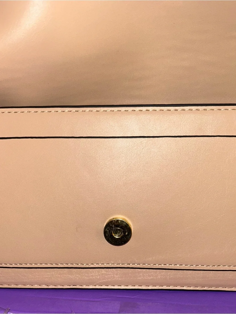 Inspired Coach Nude Leather Clasp Crossbody - Picture 3 of 6